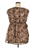 Unbranded Brown Sleeveless Blouse Size 3X - photo 2