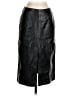 Cache 100% Leather Solid Black Leather Skirt Size 2 - photo 1
