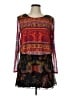Desigual Print Red Long Sleeve Blouse Size L - photo 1