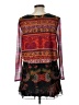 Desigual Print Red Long Sleeve Blouse Size L - photo 2