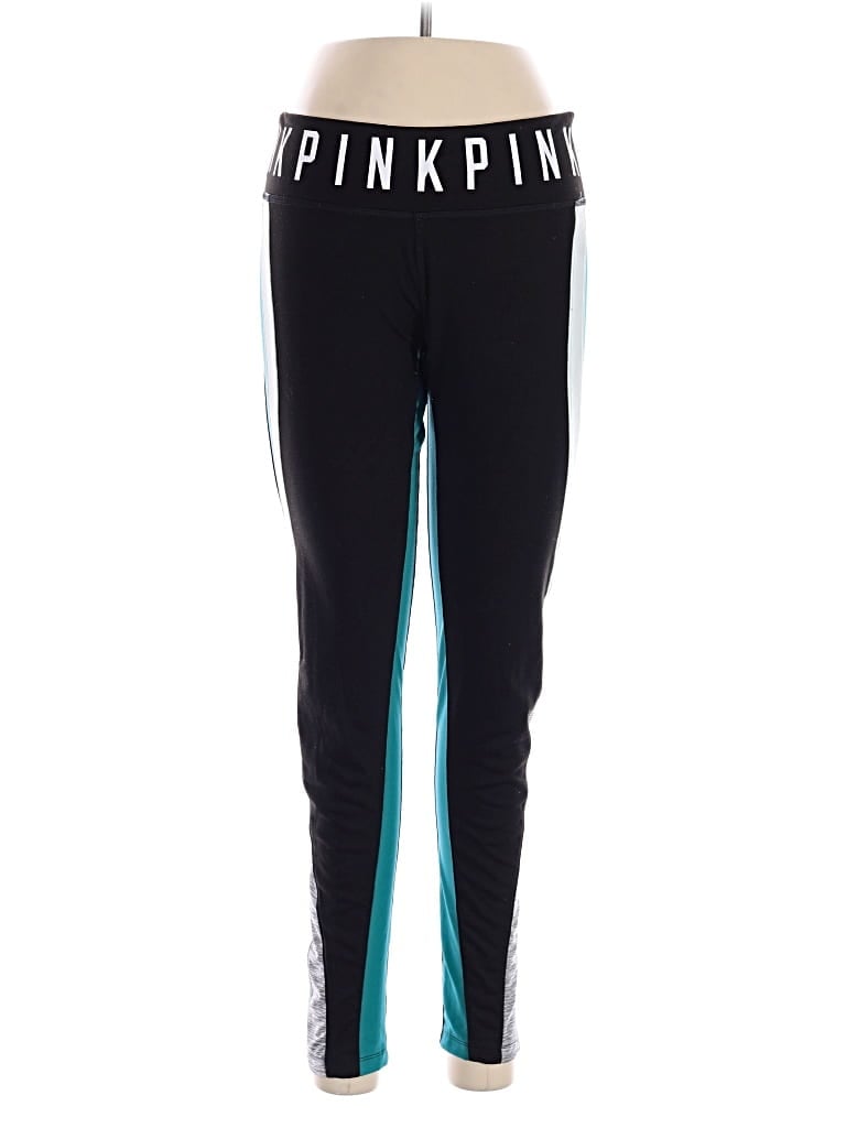 Pre-owned Victoria's Secret Pink Track Pants In Black
