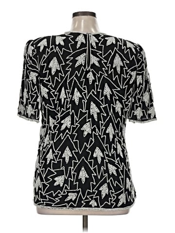Laurence Kazar New York Short Sleeve Silk Top (view 2)