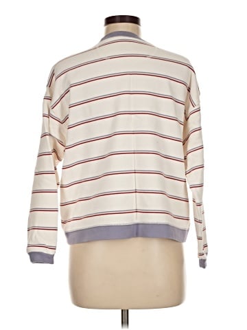 Madewell (Re)sourced Cotton Swing Sweatshirt in Stripe (view 2)