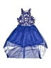 Rare Editions 100% Polyester Blue Dress Size 7 - photo 1