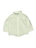 Jacadi 100% Cotton Solid Green Ivory Short Sleeve Button-Down Shirt 3-6 MO / 6 MO - photo 1