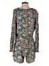 Laundry by Shelli Segal 100% Rayon Floral Blue Romper Size S - photo 2