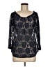 Ann Taylor LOFT 100% Polyester Blue 3/4 Sleeve Top Size M - photo 1