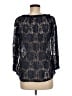 Ann Taylor LOFT 100% Polyester Blue 3/4 Sleeve Top Size M - photo 2