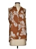 Calvin Klein 100% Polyester Brown Sleeveless Blouse Size S - photo 1