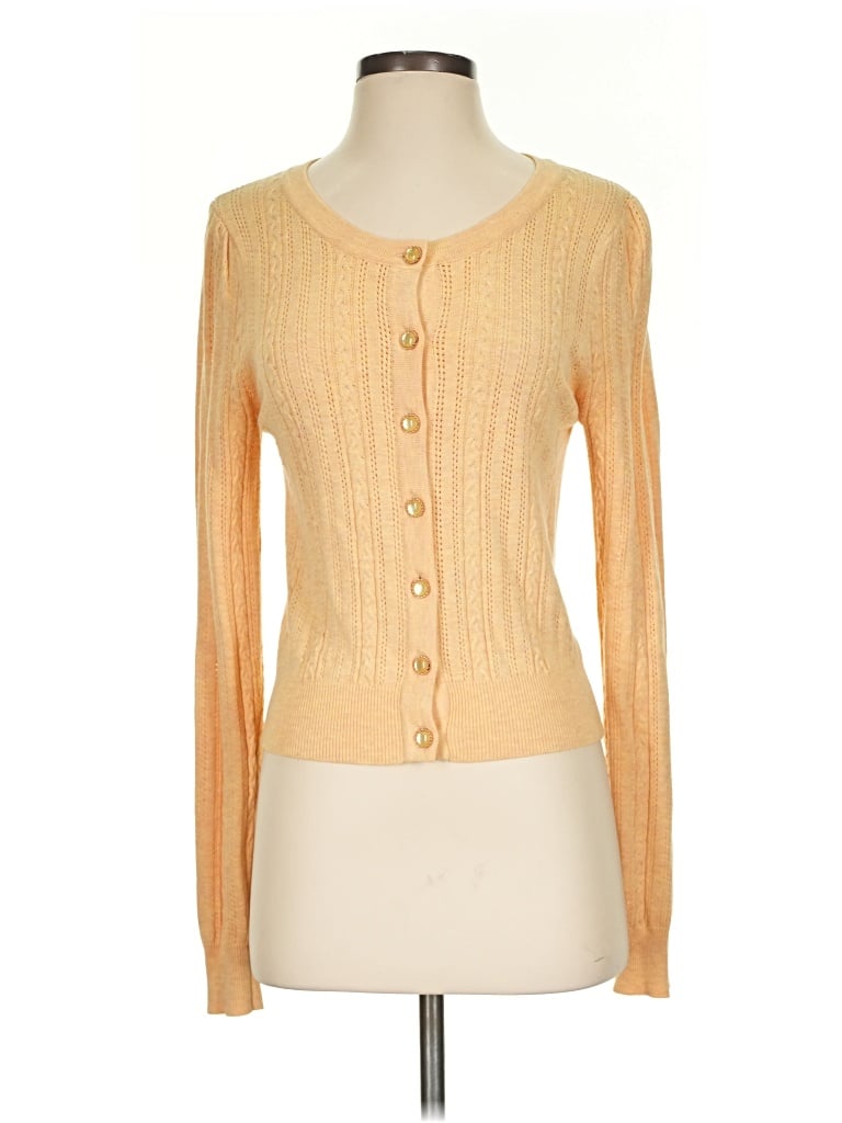 Pre-owned Heartloom Cardigan Sweater In Yellow