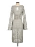 OAK + FORT Silver Casual Dress Size S - photo 2