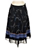 Ann Taylor 100% Polyester Graphic Black Blue Casual Skirt Size 4 - photo 1