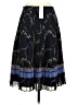 Ann Taylor 100% Polyester Graphic Black Blue Casual Skirt Size 4 - photo 2
