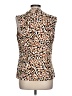 Calvin Klein Animal Print Brown Sleeveless Blouse Size L - photo 2