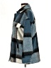 Zara Plaid Blue Coat Size M - photo 5