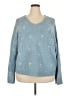 Cynthia Rowley TJX Stars Blue Pullover Sweater Size 2X - photo 1