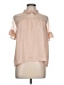Lily White 100% Polyester Tan Short Sleeve Blouse Size L - photo 1