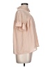 Lily White 100% Polyester Tan Short Sleeve Blouse Size L - photo 4