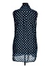 J.Crew Polka Dots Blue Sleeveless Button-Down Shirt Size XL - photo 2