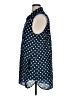 J.Crew Polka Dots Blue Sleeveless Button-Down Shirt Size XL - photo 5