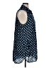 J.Crew Polka Dots Blue Sleeveless Button-Down Shirt Size XL - photo 4