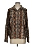 Noisy May 100% Polyester Animal Print Brown Long Sleeve Blouse Size XS - photo 1