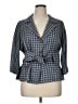 Armani Collezioni Checkered-gingham Blue Blazer Size 14 - photo 1
