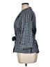 Armani Collezioni Checkered-gingham Blue Blazer Size 14 - photo 5