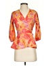 Mi ami 100% Polyester Orange 3/4 Sleeve Blouse Size XS - photo 1