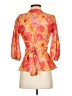 Mi ami 100% Polyester Orange 3/4 Sleeve Blouse Size XS - photo 2