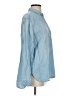 ID:23 100% Tencel Polka Dots Blue Long Sleeve Button-Down Shirt Size S - photo 4