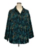 Unbranded 100% Polyester Paisley Teal 3/4 Sleeve Blouse Size 3X - photo 1