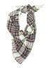 Unbranded Plaid Brown Blue Scarf One size - photo 1