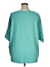 White Birch Teal Short Sleeve Blouse Size XL - photo 2
