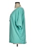 White Birch Teal Short Sleeve Blouse Size XL - photo 5