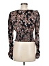 Free People 100% Polyester Black Long Sleeve Top Size M - photo 2