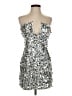 Unbranded 100% Polyester Metallic Silver Cocktail Dress Size S - photo 1