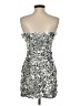 Unbranded 100% Polyester Metallic Silver Cocktail Dress Size S - photo 2