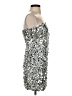 Unbranded 100% Polyester Metallic Silver Cocktail Dress Size S - photo 4