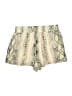 Lavender Brown Animal Print Ivory Shorts Size M - photo 2