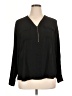 Express Outlet 100% Polyester Black Long Sleeve Blouse Size XL - photo 1
