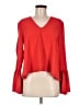 Intermix 100% Polyester Red Long Sleeve Blouse Size M - photo 1