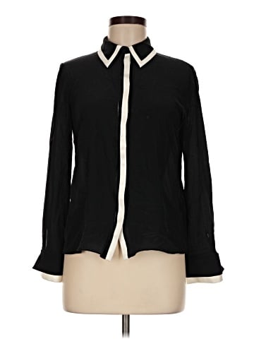 Alice + Olivia Long Sleeve Silk Top (view 1)