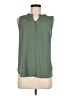Ann Taylor LOFT 100% Polyester Green Sleeveless Blouse Size M - photo 1