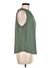 Ann Taylor LOFT 100% Polyester Green Sleeveless Blouse Size M - photo 4