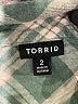 Torrid Plaid Green Long Sleeve Button-Down Shirt Size 2X Plus (2) - photo 7