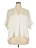 Worthington 100% Polyester Ivory Short Sleeve Blouse Size XXL - photo 1