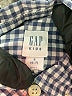 Gap Kids Checkered-gingham Blue Long Sleeve Button-Down Shirt Size 6 - photo 3