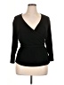 Chico's Black 3/4 Sleeve Top Size XL (3) - photo 1