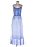 Robbie Bee 100% Polyester Chevron-herringbone Blue Casual Dress Size 14 - photo 1